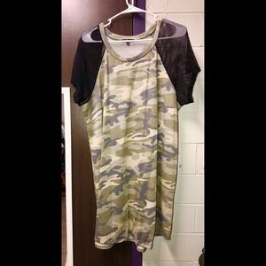 Mesh and Camo Dress